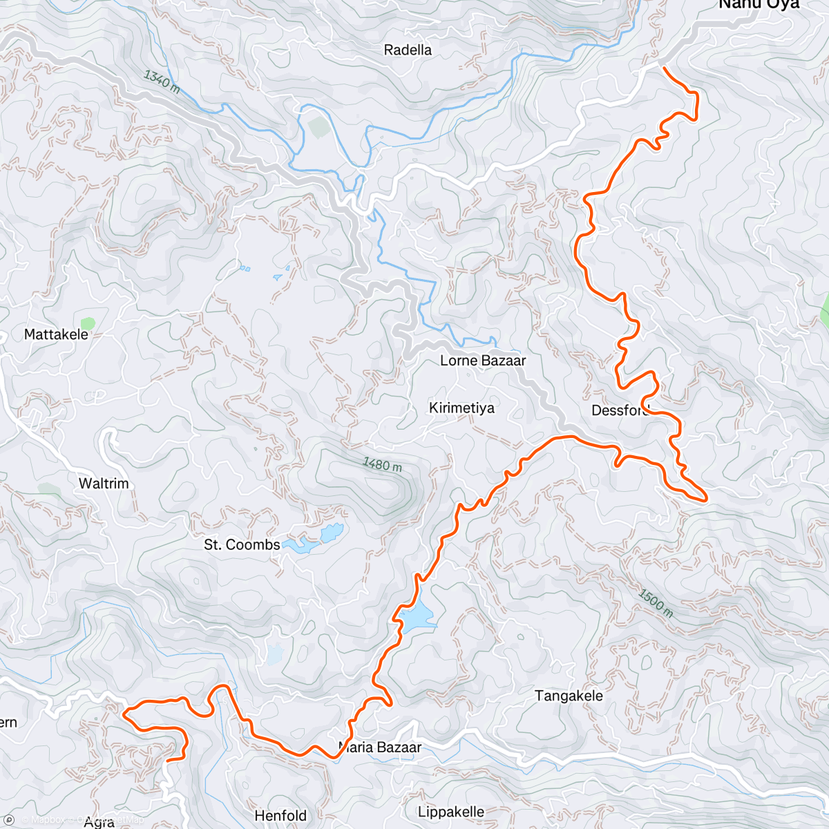 Map of the activity, ROUVY - Aragapathana to Nuwara Eliya | Sri Lanka