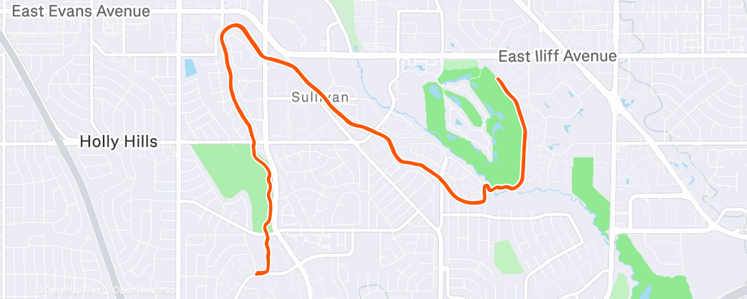 Map of the activity, Wake n Shake by myself