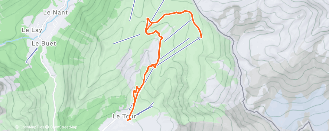 Map of the activity, Morning Nordic Ski