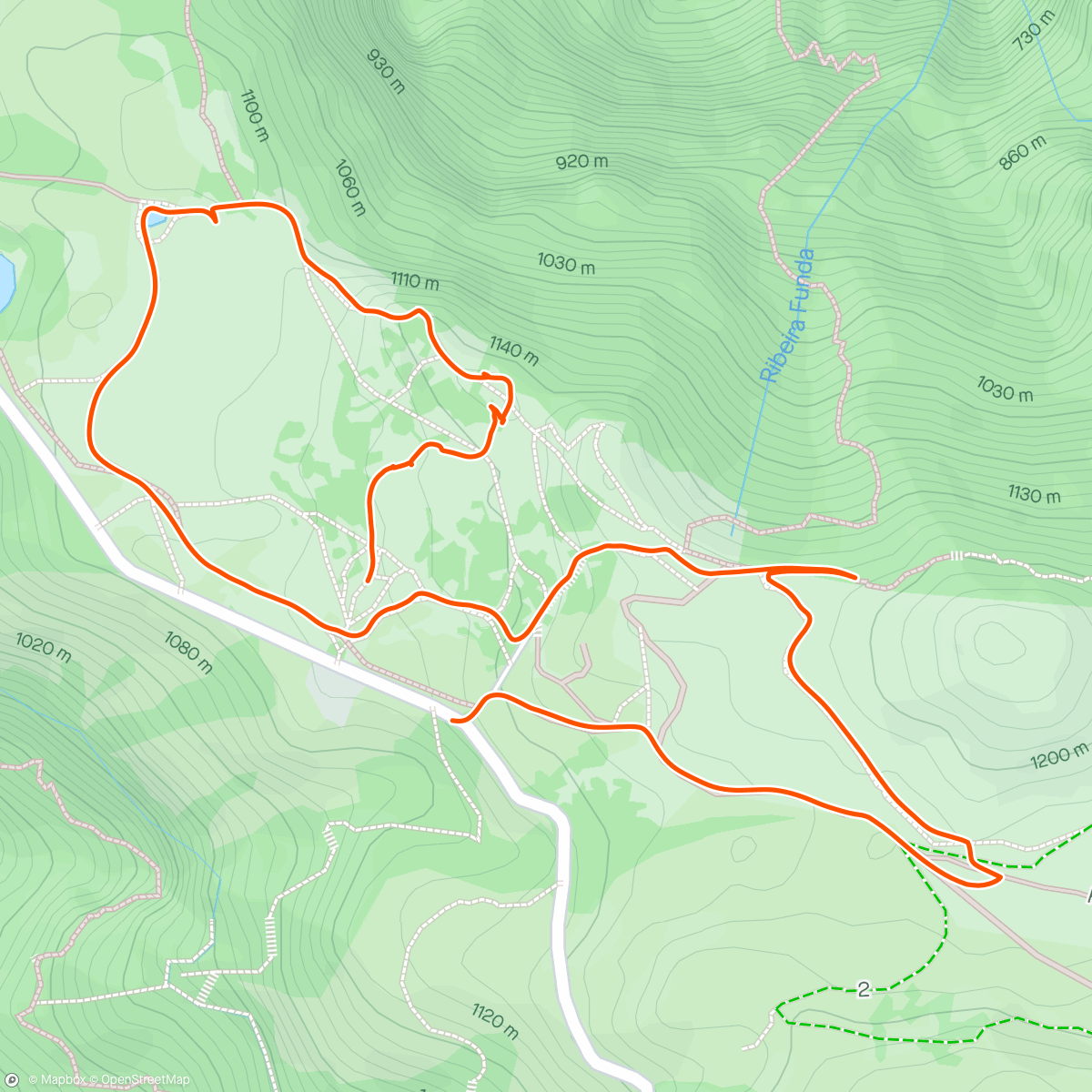 Map of the activity, Tapering Walk durch den Feenwald von Fanal