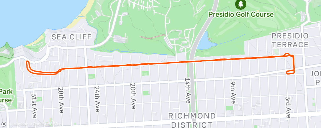 Map of the activity, Morning Run