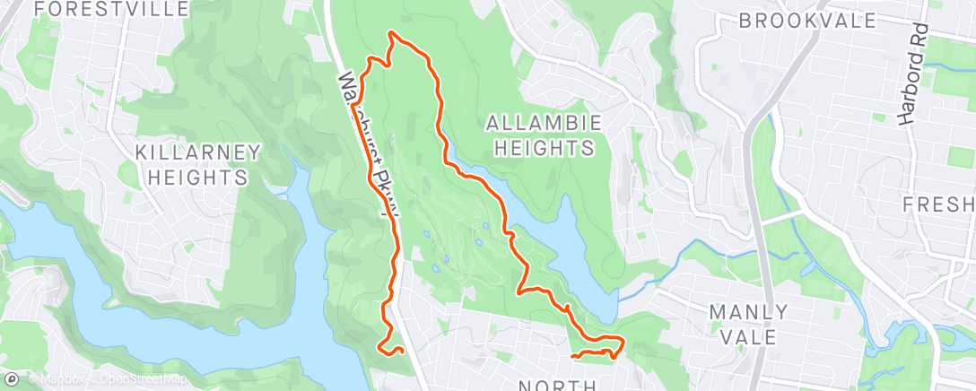 Map of the activity, Afternoon Hike with Murphy