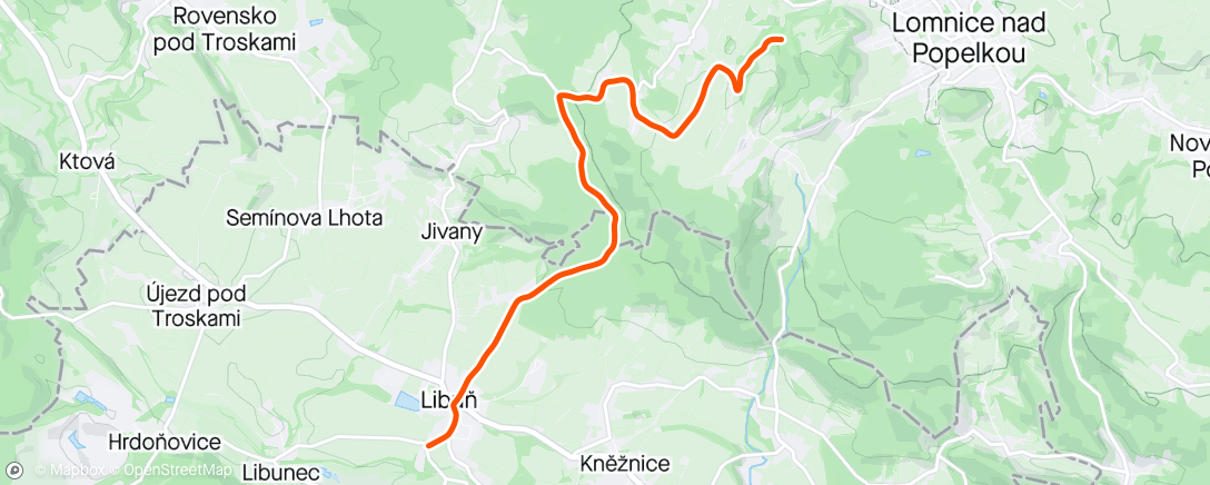 Mapa da atividade, 250 ČR 14. úsek
