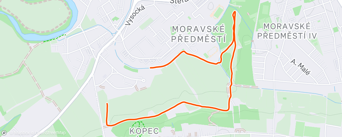 Map of the activity, Morning Run