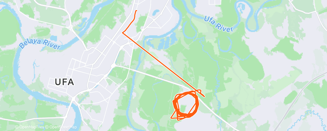 Map of the activity, Утренний забег