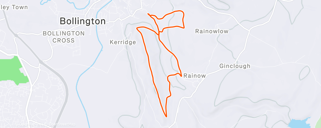 Map of the activity, Lunch Run