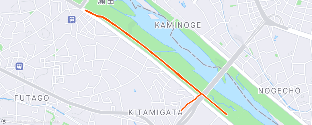 Map of the activity, jog 6k