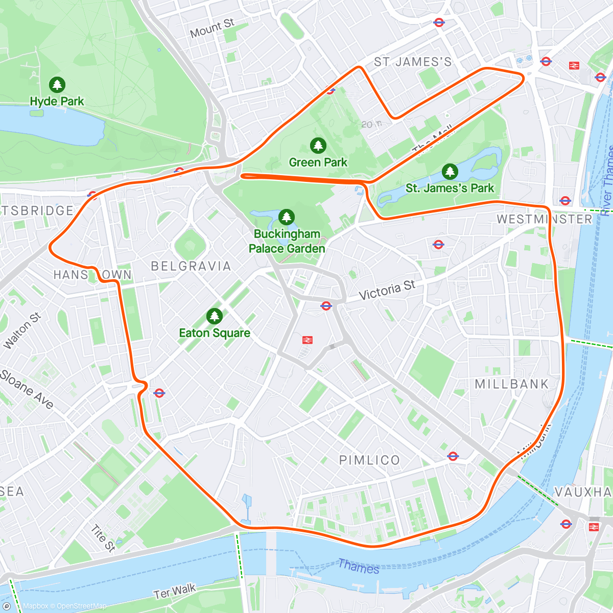 「Zwift - Ramp Test on Greater London Flat in London」活動的地圖