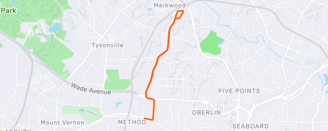 Map of the activity, Morning Run