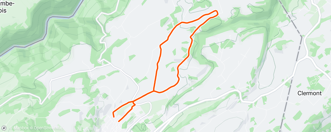 Map of the activity, Course à pied dans l'après-midi