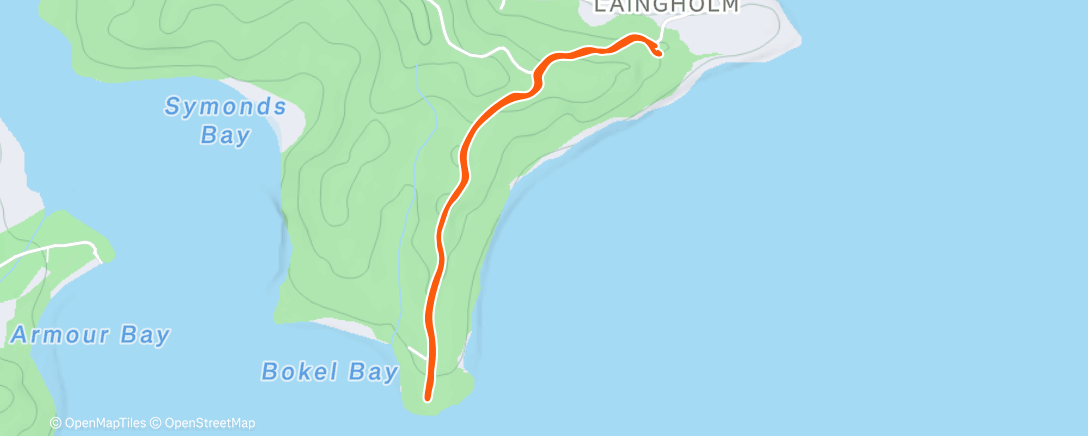Map of the activity, Evening Run