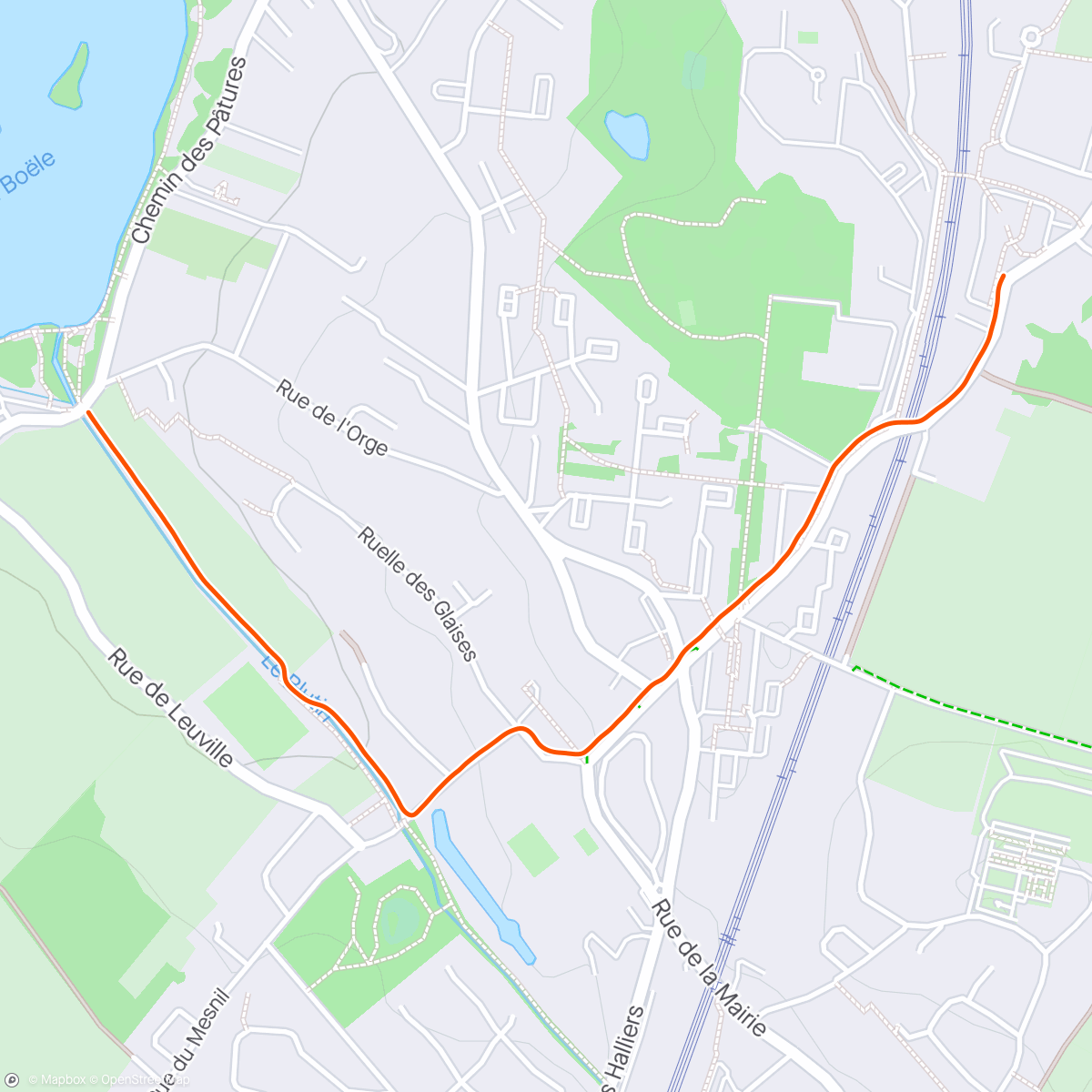 Map of the activity, Récupération 2 km