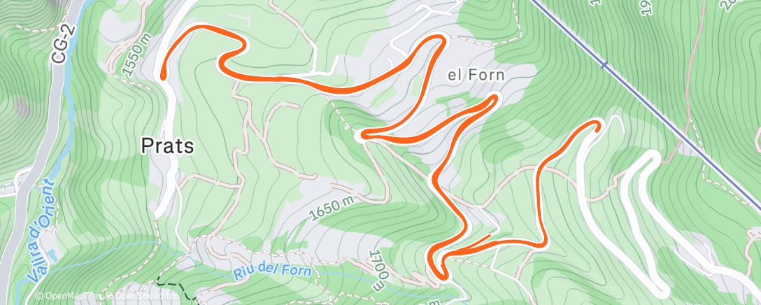 Map of the activity, Afternoon Ride