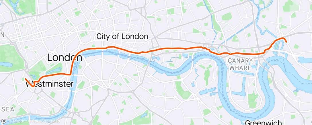 Kaart van de activiteit “Night commute”
