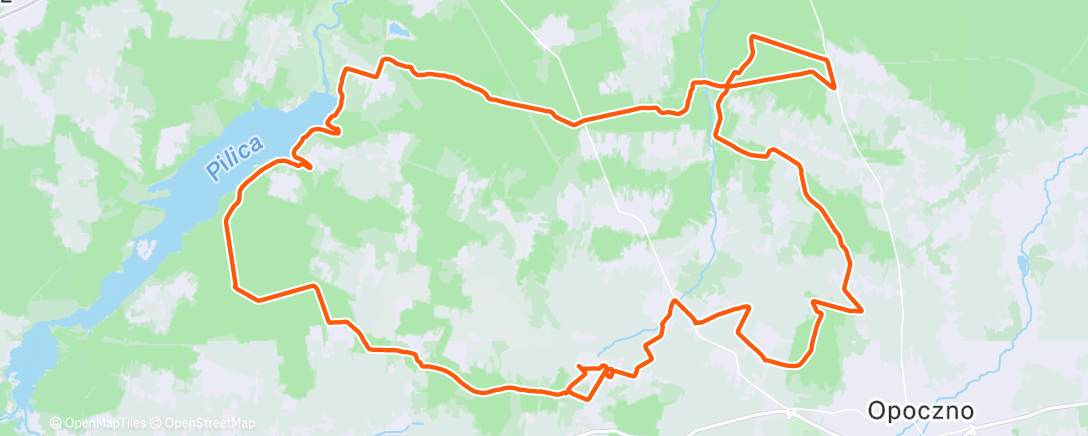 Map of the activity, Cycling