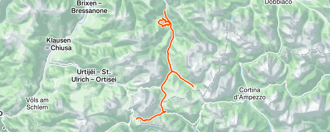 Map of the activity, Pedalata mattutina