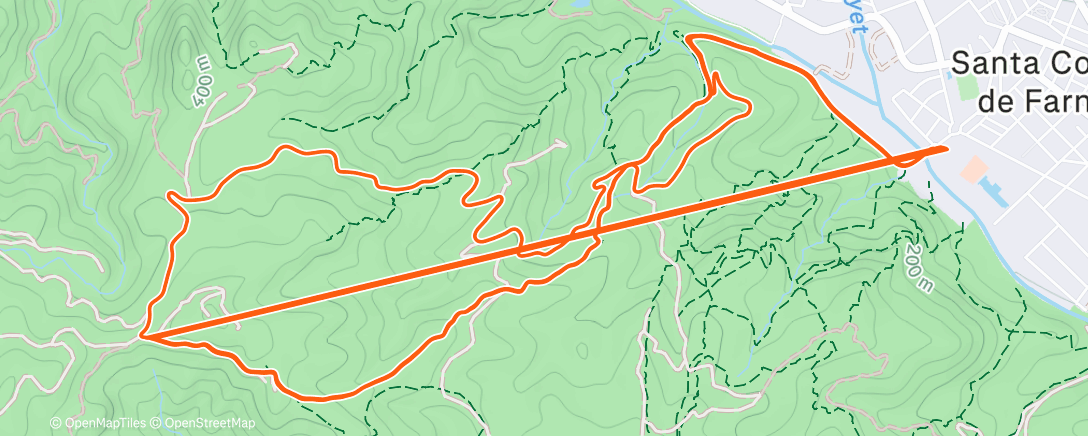 Map of the activity, Morning Mountain Bike Ride