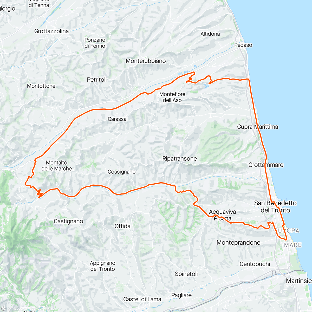 Map of the activity, GF San Benedetto del Tronto
