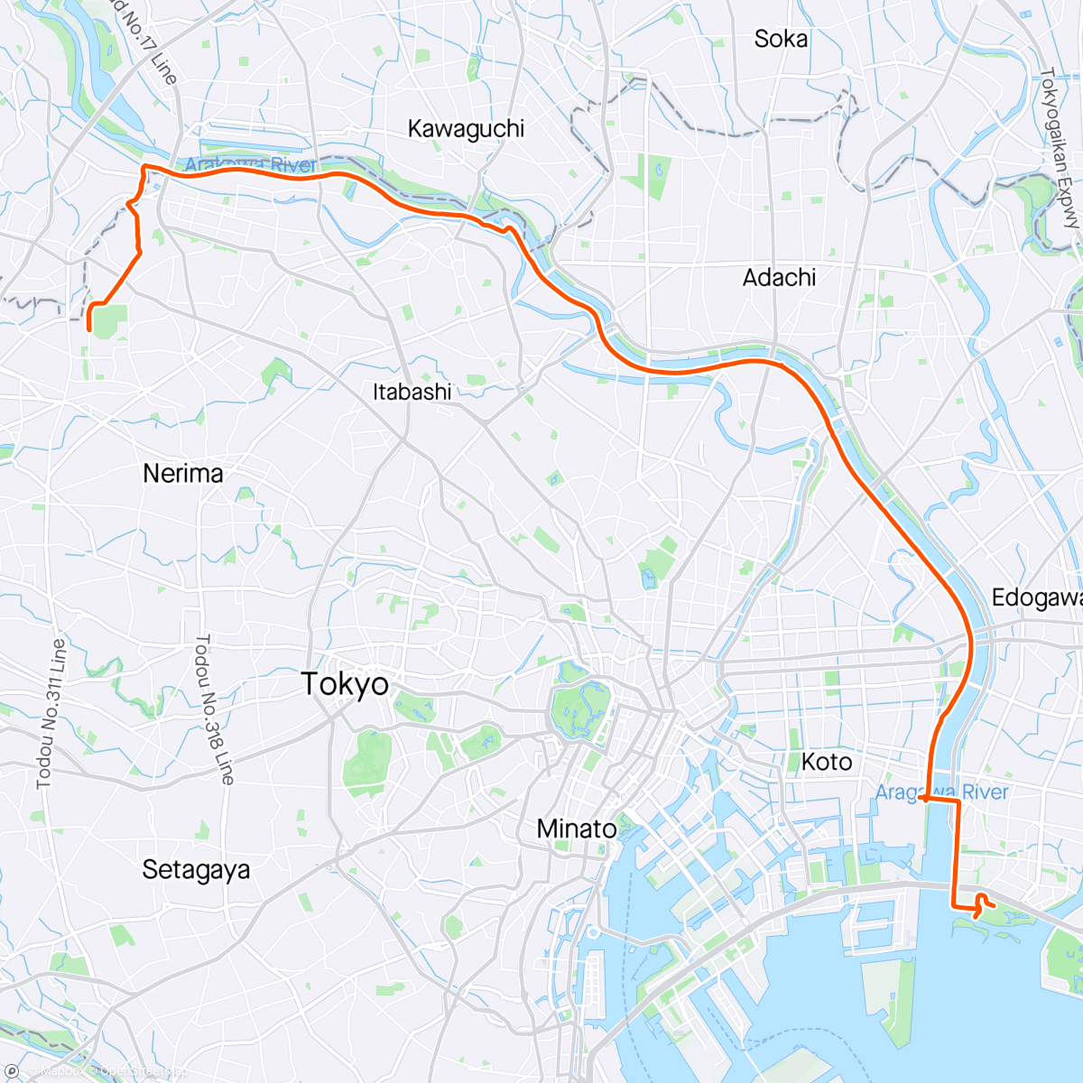Map of the activity, 春の荒川