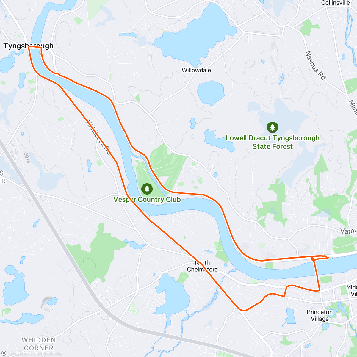 Map of the activity, Tired and a bit wet 😴 🌧️