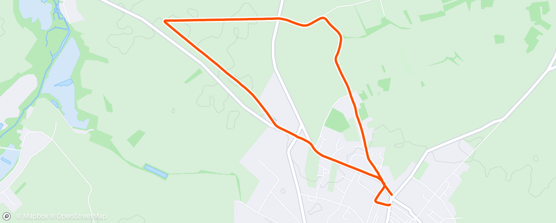 Map of the activity, Afternoon Run