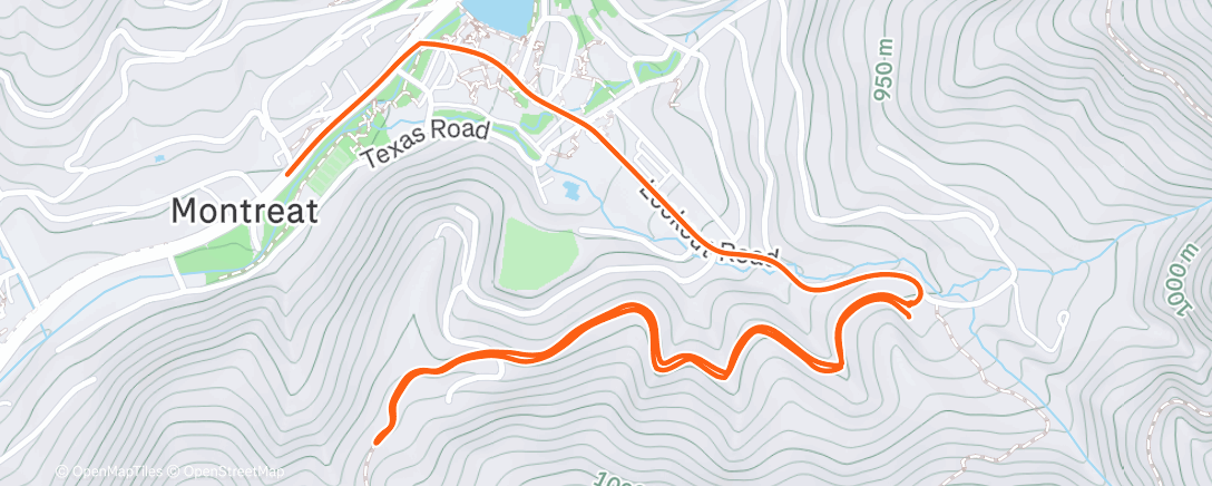 Map of the activity, Morning Hike