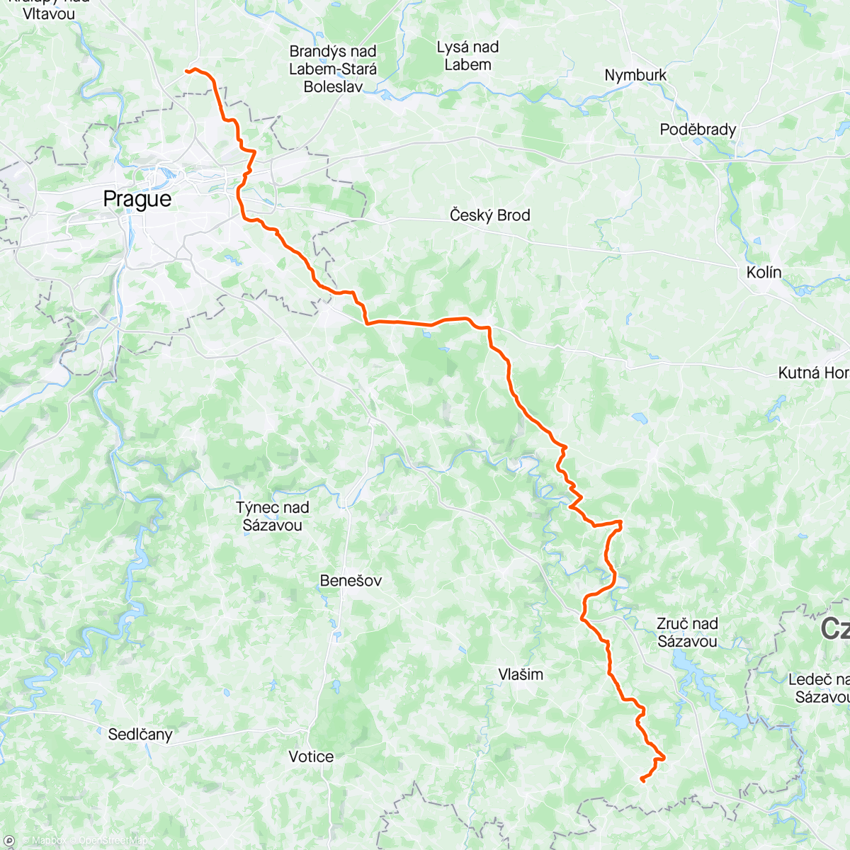 Map of the activity, Čechtice - Líbe 🏔️💨🌬️