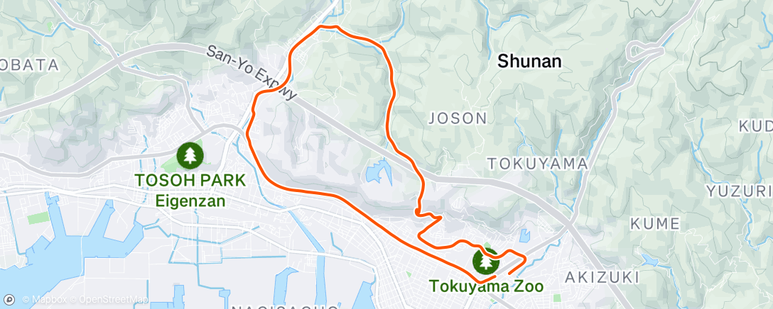Map of the activity, ランチタイム ランニング