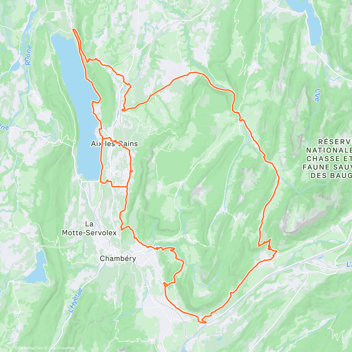 Map of the activity, Vélo du matin