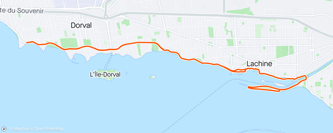 Map of the activity, Tuesday Afternoon Cycle