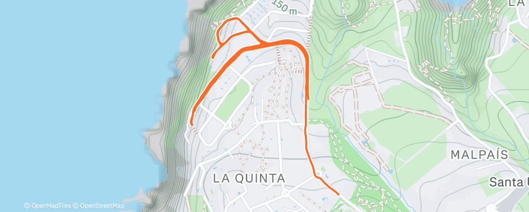 Map of the activity, Carrera de mañana