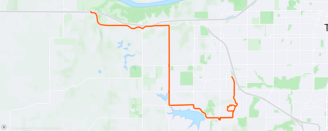 Map of the activity, Tuesday Evening Ride