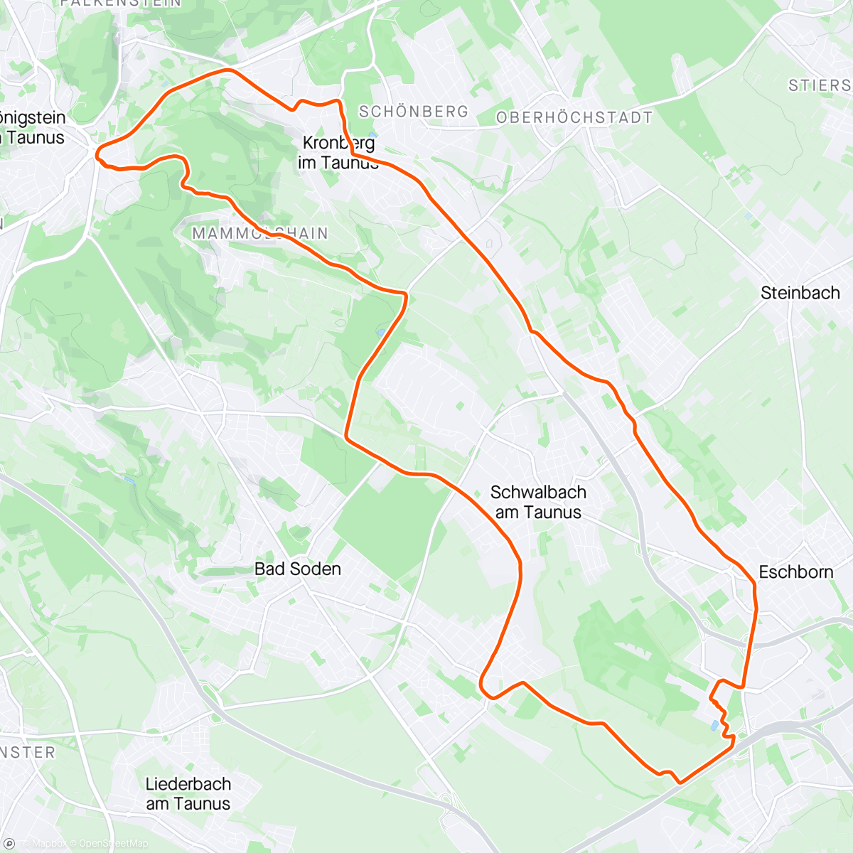 Map of the activity, Einrollen in Eschborn