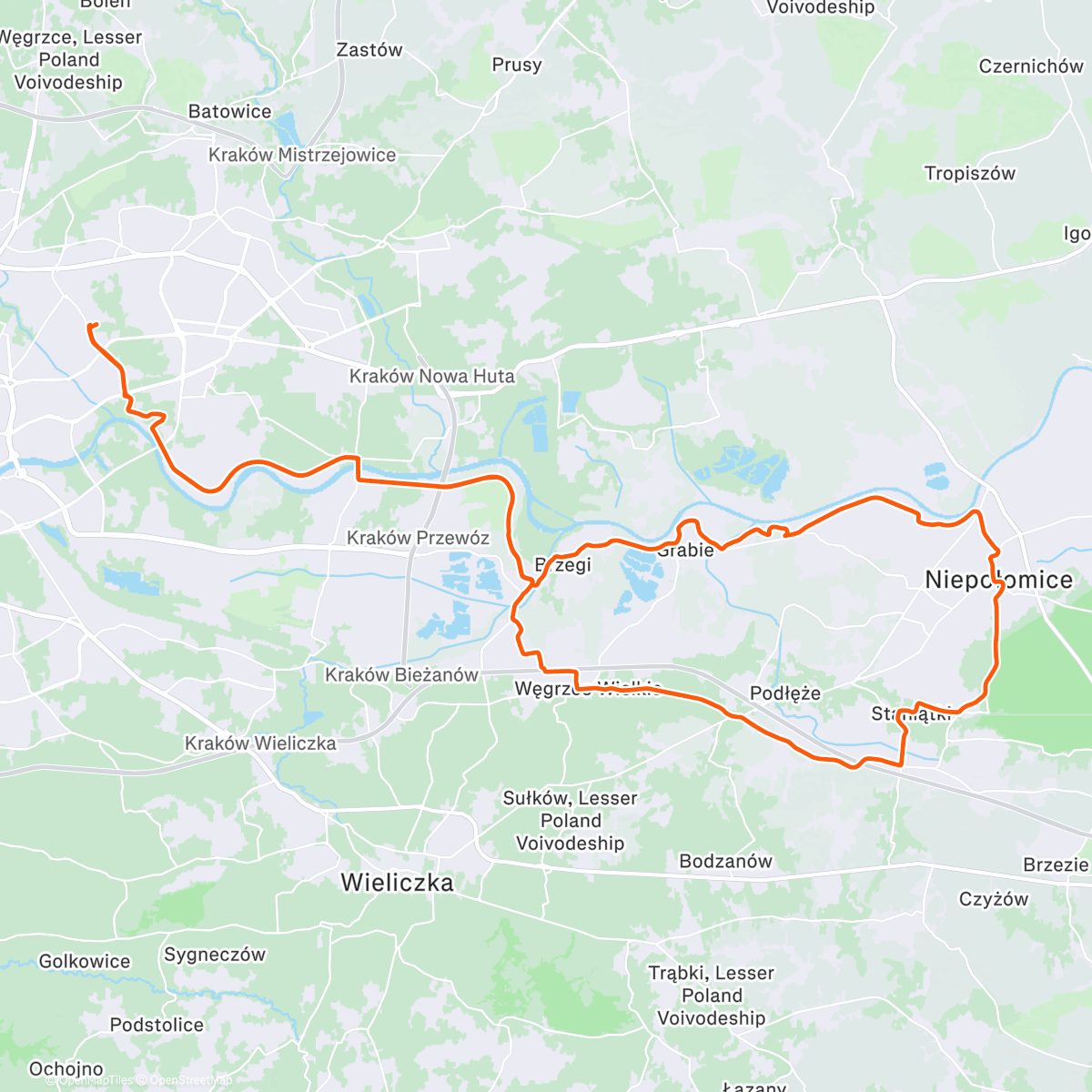Map of the activity, Afternoon Ride