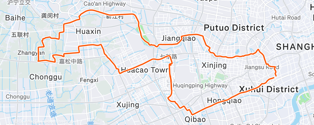 Map of the activity, Lunch Ride