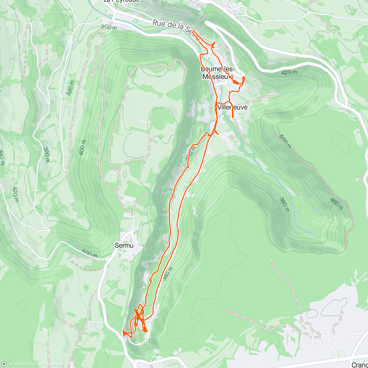 Mapa de la actividad (Reculée de Baume-les-Messieurs - ☀️)