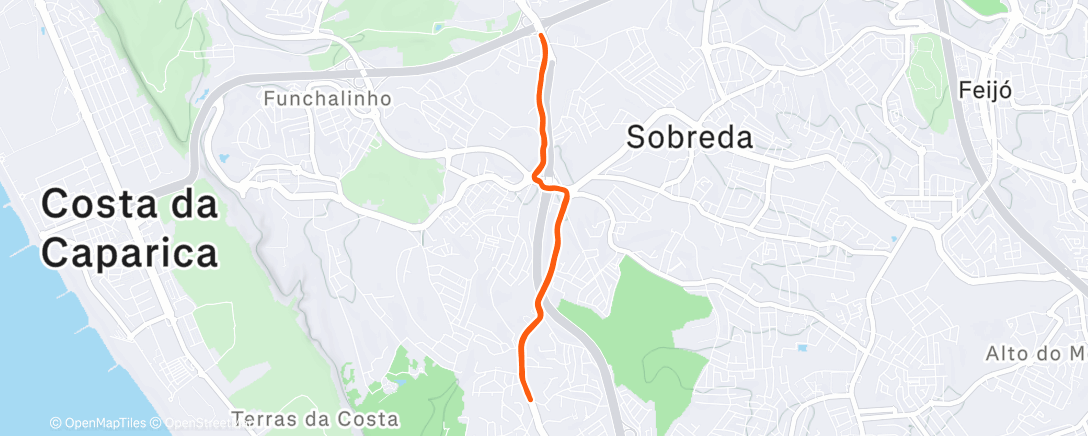 Map of the activity, Afternoon Run