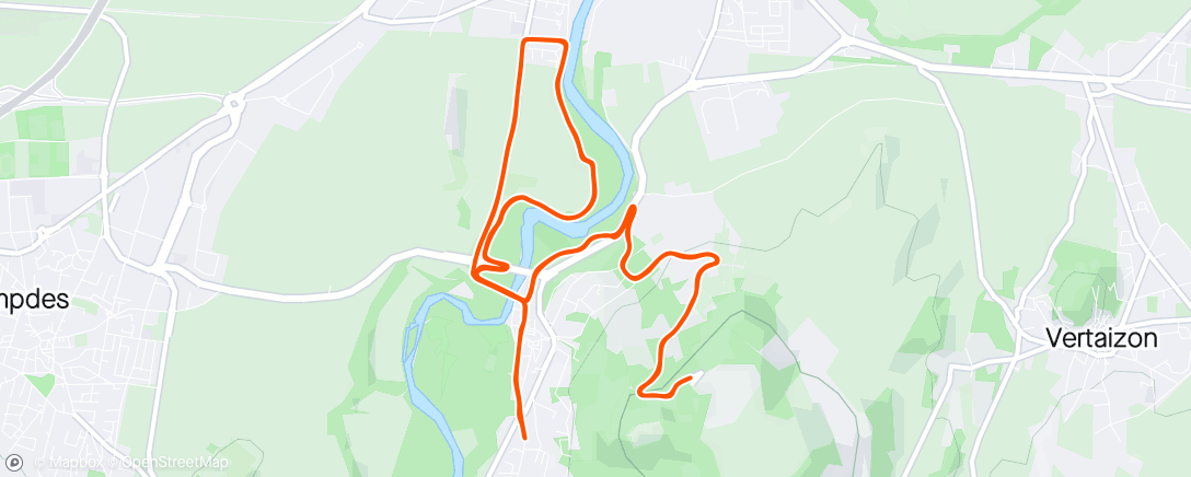 Map of the activity, Evening Ride ☀️