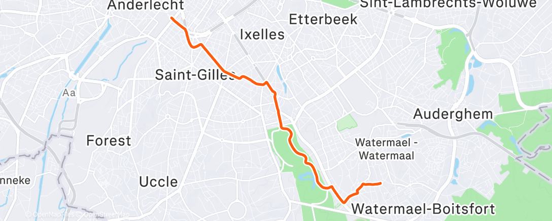 Map of the activity, Morning Ride