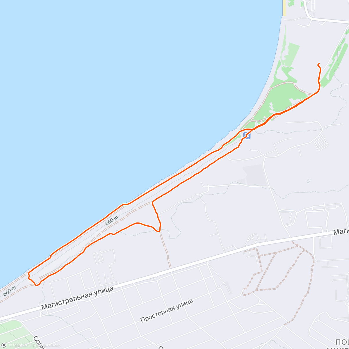 Map of the activity, Дневной забег