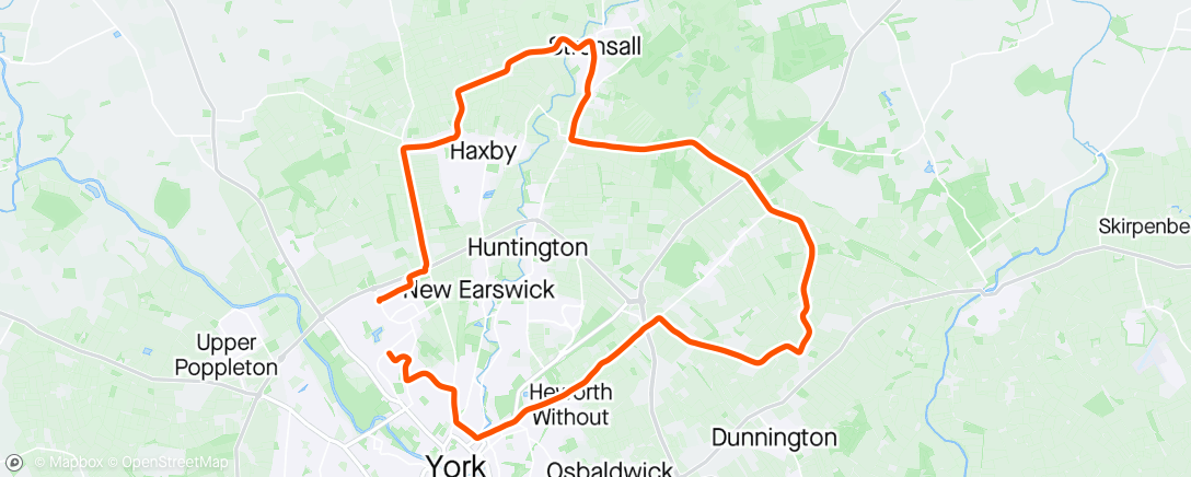 Map of the activity, Hour z2 with 4 x 20 secs full on stomps - day off Friday and a steadier weekend then try and build back up- up to what and why ImNot sure as not racing but suppose, to be fit to ride with lads sometime soon