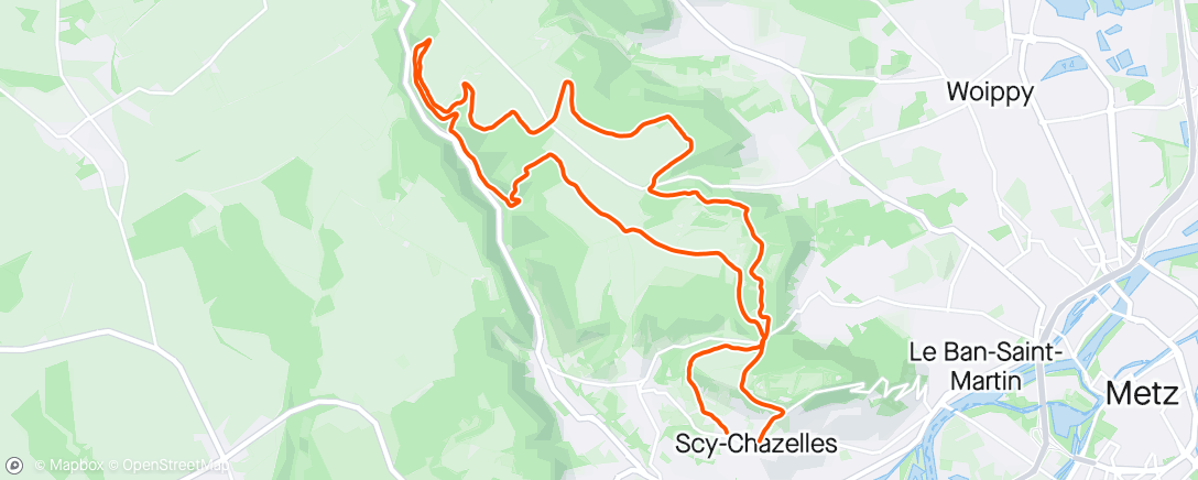 Map of the activity, Trail dominical