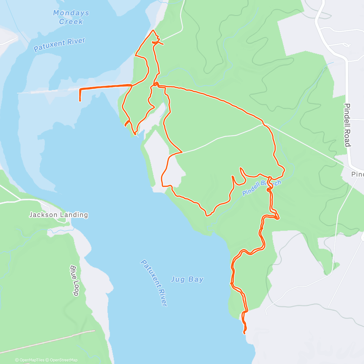 Map of the activity, Morning Hike