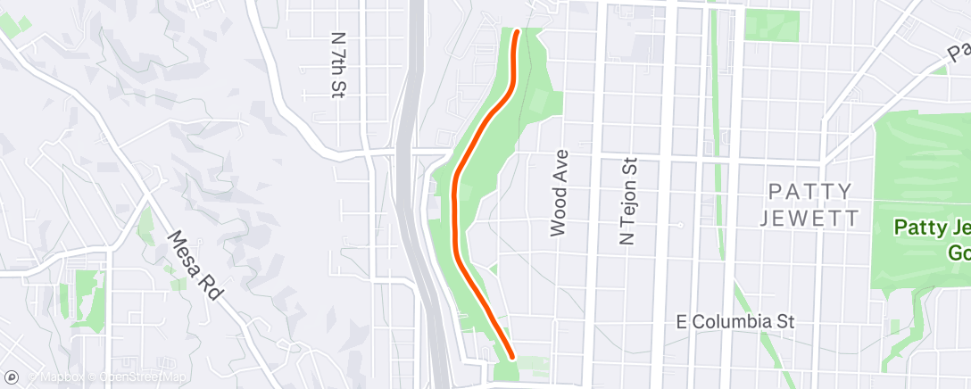 Map of the activity, Springs Downhill Mile 🥉 5:37