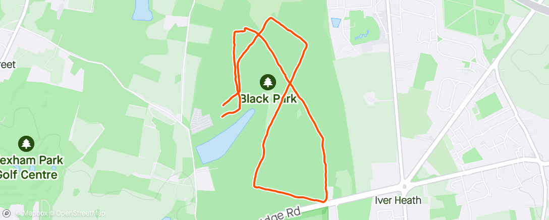 Mapa da atividade, Black Park parkrun