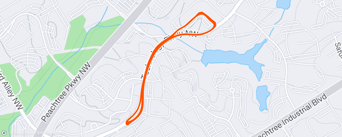 Map of the activity, Peachtree corners wtf