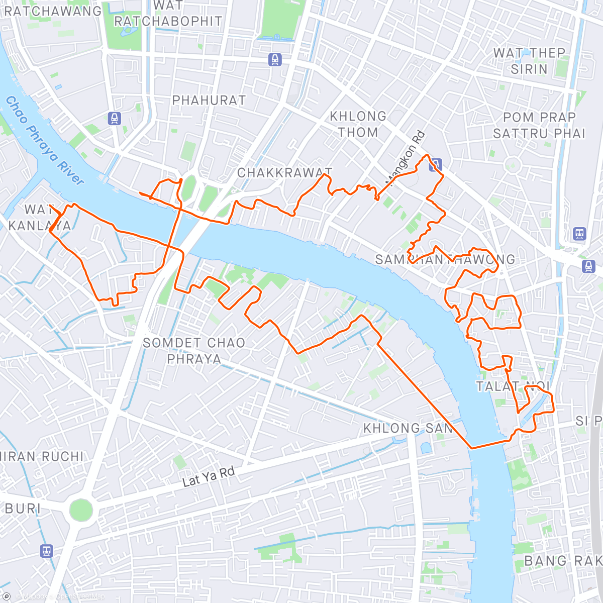 Map of the activity, Bangkok - Bicycle Tour 🇹🇭