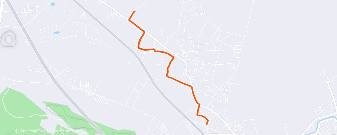 Map of the activity, Afternoon Run