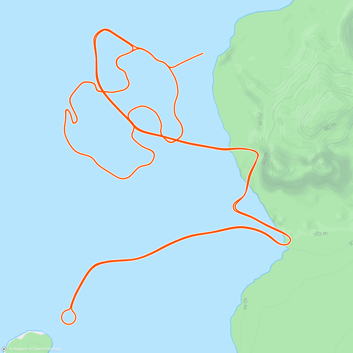Map of the activity, Zwift - Climb Portal: Cote de Trebiac at 100% Elevation in Watopia