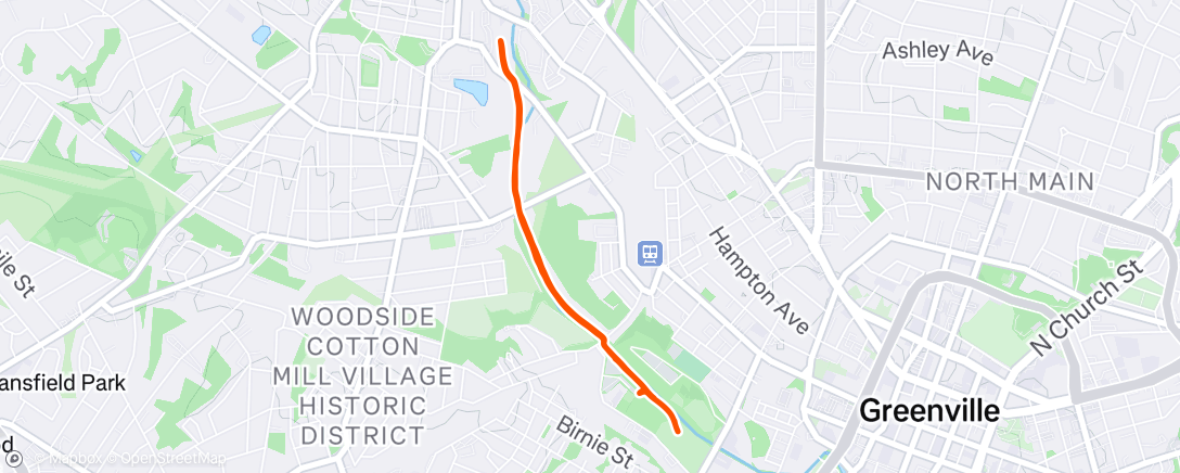 Map of the activity, Afternoon Walk